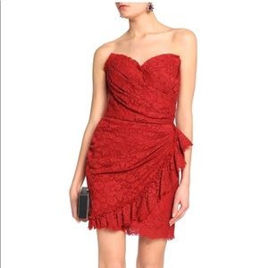 💯 Authentic D&G strapless corded lace minidress